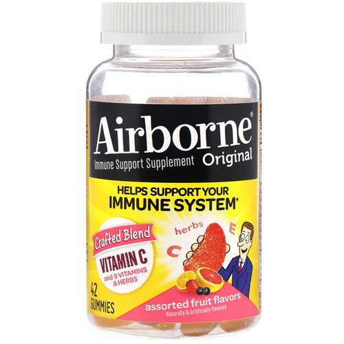 AirBorne, Original Immune Support Supplement, Assorted Fruit Flavors, 42 Gummies فوائد