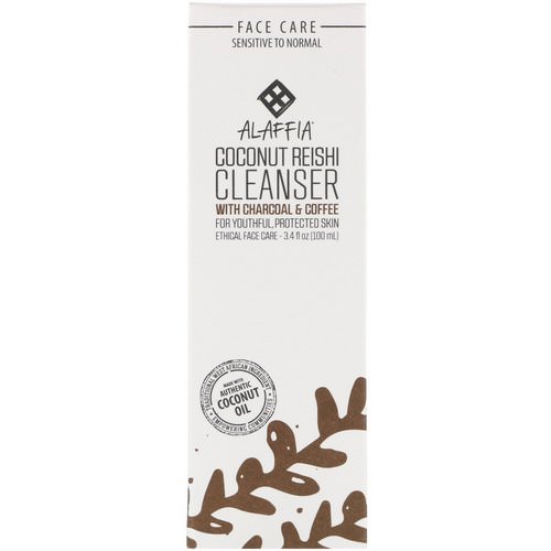 Alaffia, Coconut Reishi Cleanser with Charcoal & Coffee, 3.4 fl oz (100 ml) فوائد