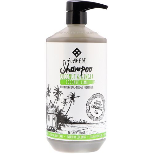 Alaffia, Everyday Coconut, Shampoo, Ultra Hydrating, Normal to Dry Hair, Coconut Lime, 32 fl oz (950 ml) فوائد