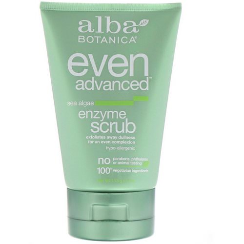 Alba Botanica, Even Advanced, Enzyme Scrub, Sea Algae, 4 oz (113 g) فوائد