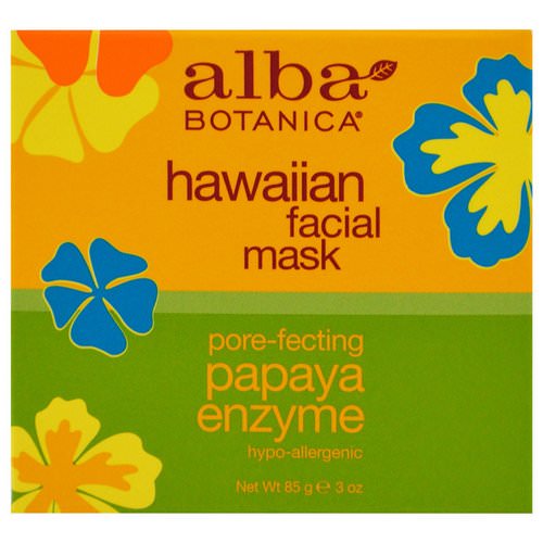 Alba Botanica, Hawaiian Facial Mask, Pore-Fecting Papaya Enzyme, 3 oz (85 g) فوائد