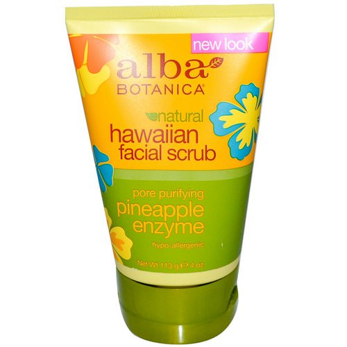 Alba Botanica, Natural Hawaiian Facial Scrub, Pineapple Enzyme, 4 oz (113 g) فوائد
