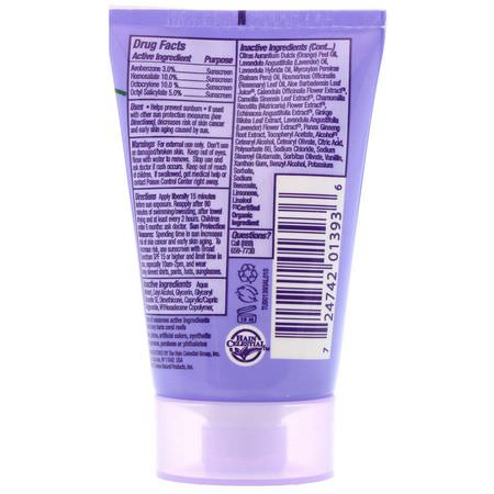 Alba Botanica, Soothing Sunscreen, SPF 45, Pure Lavender, 1 oz (28 g):Body Sunscreen