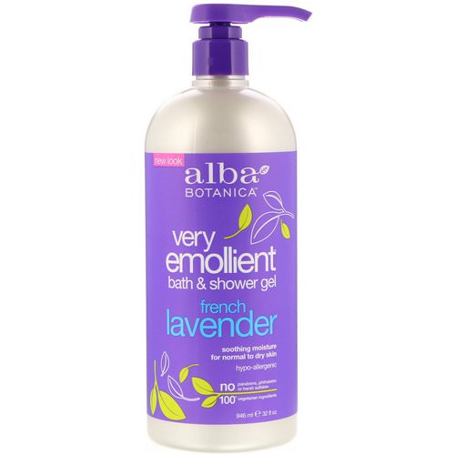Alba Botanica, Very Emollient, Bath & Shower Gel, French Lavender, 32 fl oz (946 ml) فوائد
