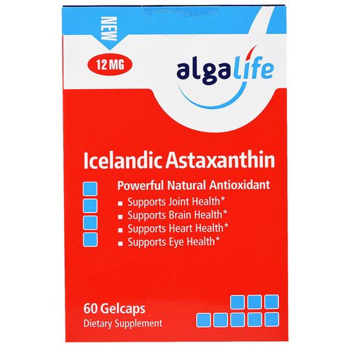 Algalife, Icelandic Astaxanthin, 12 mg, 60 Gelcaps فوائد