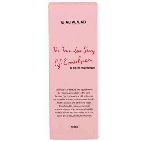 Alive:Lab, The True Love Story of Emulsion, 200 ml:مرطبات K-جمال, الكريمات