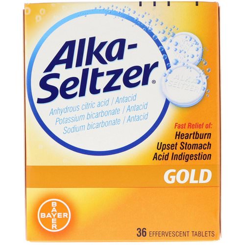 Alka-Seltzer, Gold, 36 Effervescent Tablets فوائد