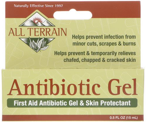 All Terrain, Antibiotic Gel, First Aid Antibiotic Gel & Skin Protectant, 0.5 fl oz (15 ml) فوائد
