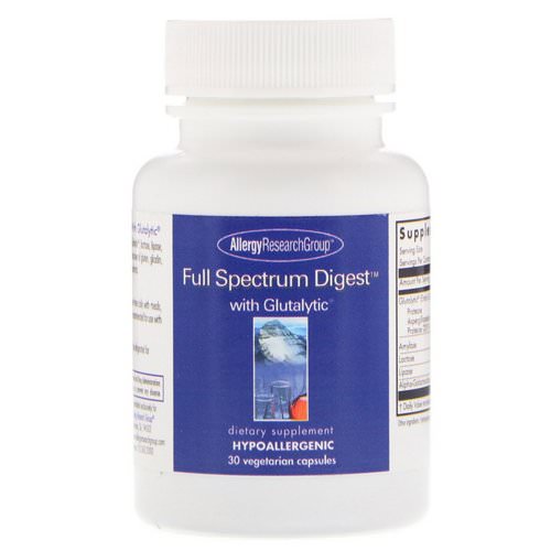 Allergy Research Group, Full Spectrum Digest with Glutalytic, 30 Vegetarian Capsules فوائد