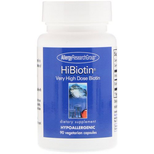 Allergy Research Group, HiBiotin, 90 Vegetarian Capsules فوائد