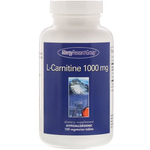Allergy Research Group, L-Carnitine, 1000 mg, 100 Vegetarian Tablets فوائد