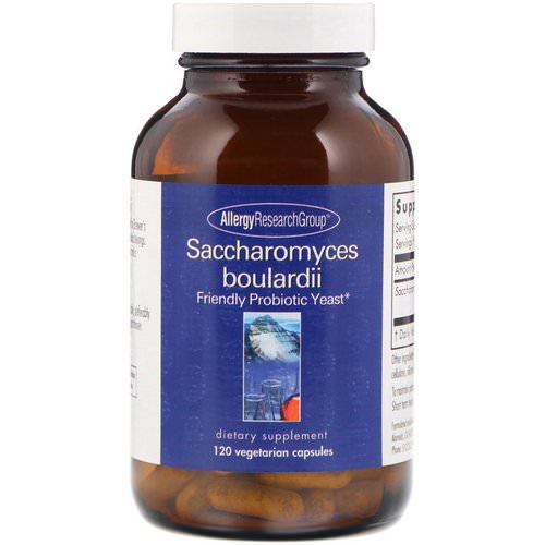 Allergy Research Group, Saccharomyces Boulardii, Friendly Probiotic Yeast, 120 Vegetarian Capsules فوائد