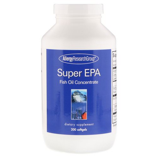Allergy Research Group, Super EPA, Fish Oil Concentrate, 200 Softgels فوائد