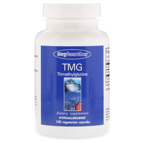 Allergy Research Group, TMG Trimethylglycine, 100 Vegetarian Capsules فوائد