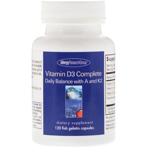 Allergy Research Group, Vitamin D3 Complete, 120 Fish Gelatin Capsules فوائد