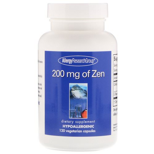 Allergy Research Group, Zen, 200 mg, 120 Vegetarian Capsules فوائد