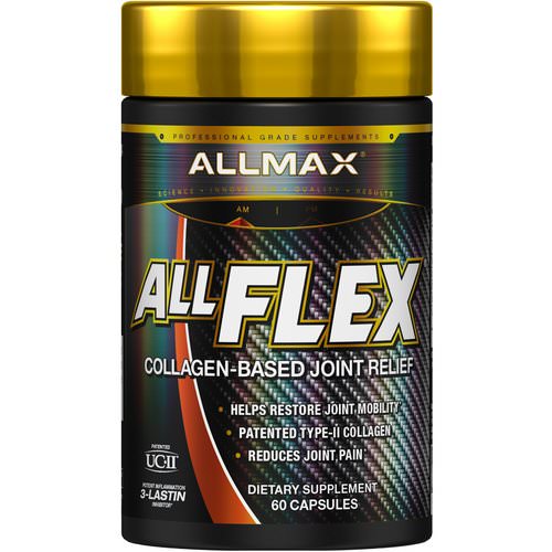 ALLMAX Nutrition, AllFlex, Collagen-Based Joint Relief, UC-II Collagen + Curcumin, 60 Capsules فوائد