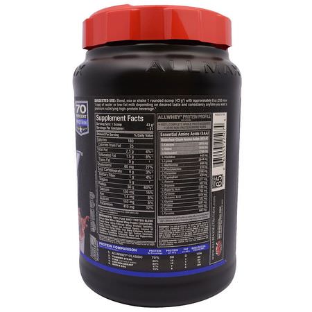 ALLMAX Nutrition, AllWhey Classic, 100% Whey Protein, Chocolate, 2 lbs (907 g):بر,تين مصل اللبن, التغذية الرياضية