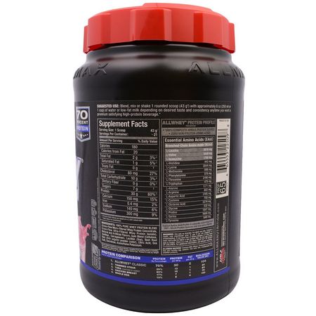 ALLMAX Nutrition, AllWhey Classic, 100% Whey Protein, Strawberry, 2 lbs (907 g):بر,تين مصل اللبن, التغذية الرياضية