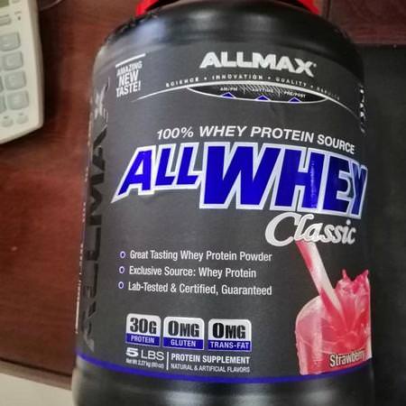 ALLMAX Nutrition, AllWhey Classic, 100% Whey Protein, Strawberry, 2 lbs (907 g)