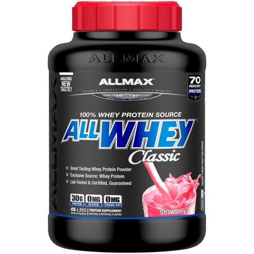 ALLMAX Nutrition, AllWhey Classic, 100% Whey Protein, Strawberry, 5 lbs (2.27 kg) فوائد
