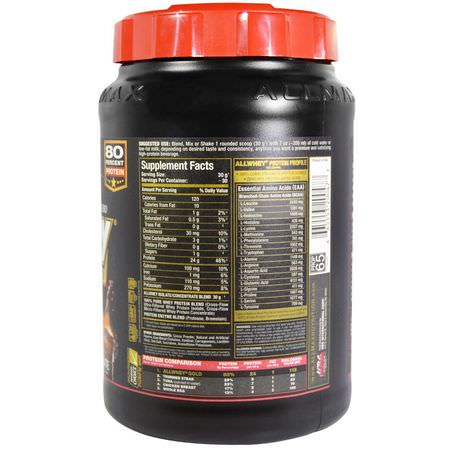 ALLMAX Nutrition, AllWhey Gold, 100% Whey Protein + Premium Whey Protein Isolate, Chocolate, 2 lbs (907 g):بر,تين مصل اللبن, التغذية الرياضية