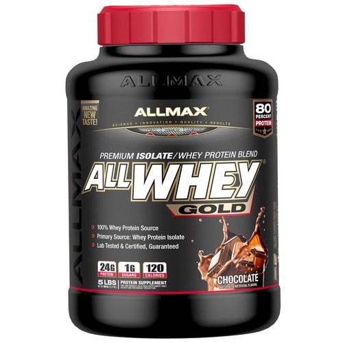 ALLMAX Nutrition, AllWhey Gold, 100% Whey Protein + Premium Whey Protein Isolate, Chocolate, 5 lbs. (2.27 kg) فوائد
