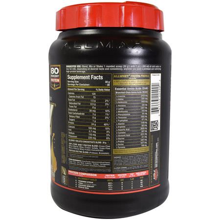 ALLMAX Nutrition, AllWhey Gold, 100% Whey Protein + Premium Whey Protein Isolate, Chocolate Peanut Butter, 2 lbs (907 g):بر,تين مصل اللبن, التغذية الرياضية