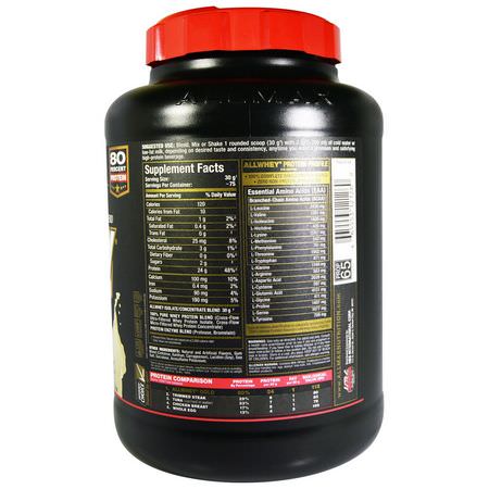 ALLMAX Nutrition, AllWhey Gold, 100% Whey Protein + Premium Whey Protein Isolate, French Vanilla, 5 lbs. (2.27 kg):بر,تين مصل اللبن, التغذية الرياضية