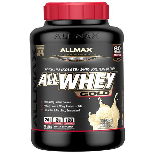 ALLMAX Nutrition, AllWhey Gold, 100% Whey Protein + Premium Whey Protein Isolate, French Vanilla, 5 lbs. (2.27 kg) فوائد
