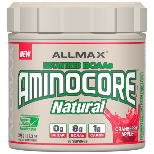 ALLMAX Nutrition, Aminocore Natural, Instantized BCAAs, Cranberry Apple, 13.3 oz (378 g) فوائد
