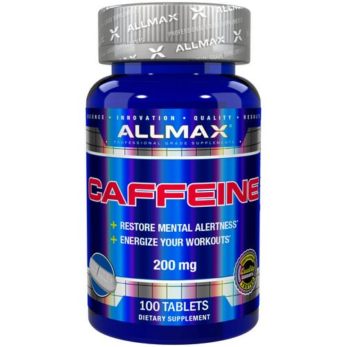 ALLMAX Nutrition, Caffeine, 200 mg, 100 Tablets فوائد