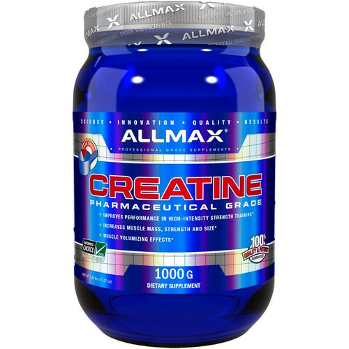 ALLMAX Nutrition, Creatine Powder, 100% Pure Micronized Creatine Monohydrate, Pharmaceutical Grade Creatine, 35.27 oz (1000 g) فوائد
