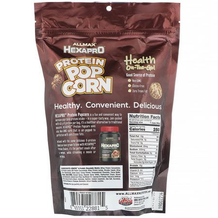 ALLMAX Nutrition, Hexapro, Protein Popcorn, 40G Protein, Dark Chocolate Sea Salt, 7.76 oz (220 g):,جبات خفيفة من البر,تين, الكعك