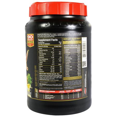 ALLMAX Nutrition, Isoflex, Pure Whey Protein Isolate (WPI Ion-Charged Particle Filtration), Pineapple Coconut, 2 lbs (907 g):استرداد ما بعد التمرين,بر,تين مصل اللبن