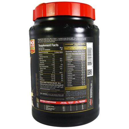 ALLMAX Nutrition, Isoflex, Pure Whey Protein Isolate (WPI Ion-Charged Particle Filtration), Vanilla, 2 lbs (907 g):بر,تين مصل اللبن, التغذية الرياضية