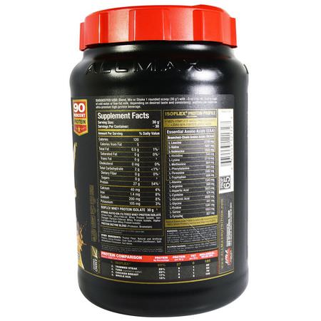 ALLMAX Nutrition, Isoflex, Pure Whey Protein Isolate (WPI Ion-Charged Particle Filtration), Chocolate Peanut Butter, 2 lbs (907 g):بر,تين مصل اللبن, التغذية الرياضية