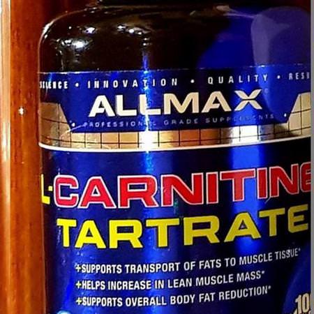 ALLMAX Nutrition, L-Carnitine Tartrate, High-Potency L-Carnitine, 1470 mg, 120 Veggie Caps