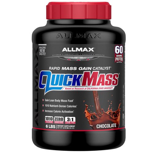 ALLMAX Nutrition, QuickMass Rapid Mass Gain Catalyst, Chocolate, 6 lbs (2.72 kg) فوائد