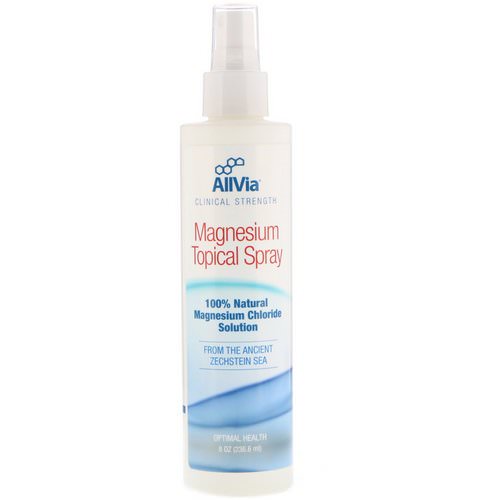 AllVia, Magnesium Topical Spray, 100% Natural Magnesium Chloride Solution, Unscented, 8 oz (236.6 ml) فوائد