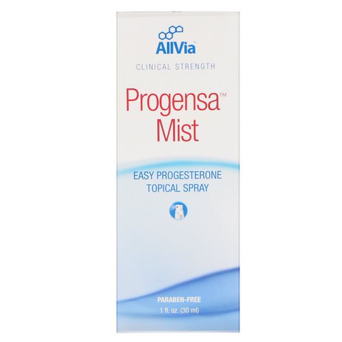AllVia, Progensa Mist, Easy Progesterone Topical Spray, 1 oz (30 ml) فوائد