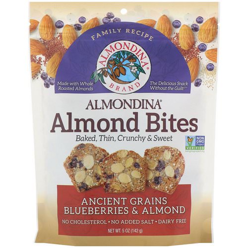 Almondina, Almond Bites, Ancient Grains Blueberries & Almonds, 5 oz (142 g) فوائد