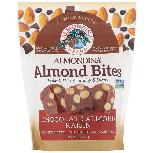 Almondina, Almond Bites, Chocolate Almond Raisin, 5 oz (142 g) فوائد
