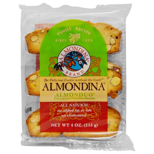 Almondina, Almonduo, Almond and Pistachio Biscuits, 4 oz (113 g) فوائد
