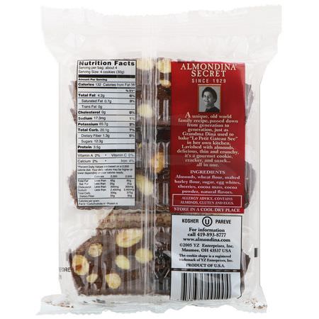 Almondina, Chocolate Cherry, Almond Cherry Chocolate Biscuits, 4 oz (113.4 g):المفرقعات, ملفات تعريف الارتباط