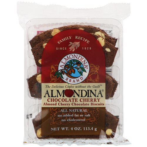 Almondina, Chocolate Cherry, Almond Cherry Chocolate Biscuits, 4 oz (113.4 g) فوائد