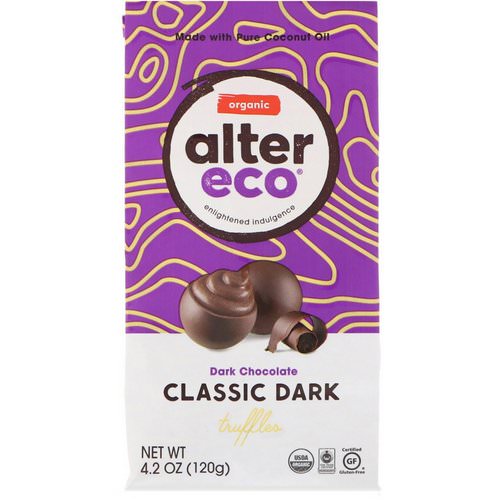 Alter Eco, Organic Classic Dark Truffles, Dark Chocolate, 4.2 oz (120 g) فوائد