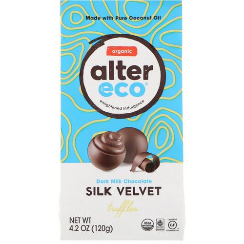 Alter Eco, Organic Dark Milk Chocolate, Silk Velvet Truffles, 4.2 oz (120 g) فوائد