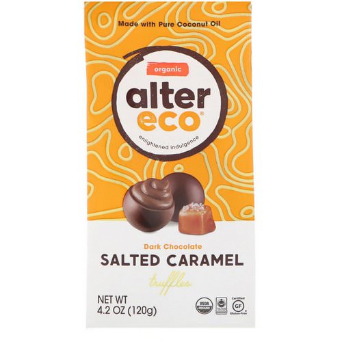 Alter Eco, Organic Salted Caramel Truffles, Dark Chocolate, 4.2 oz (120 g) فوائد