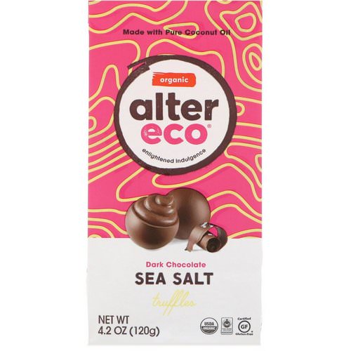 Alter Eco, Organic Sea Salt Truffles, Dark Chocolate, 4.2 oz (120 g) فوائد